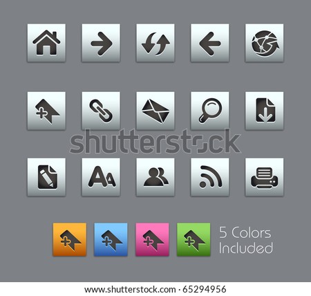 Web Navigation // Satinbox Series -------It includes 5 color versions for each icon in different layers ---------