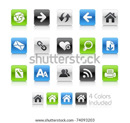 Web Navigation Icons // Clean Series -------It includes 4 color versions for each icon in different layers ---------