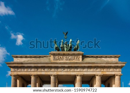 Similar – Image, Stock Photo Clouds over Brandenburg Gate