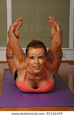 Yoga Bow Pose by Woman