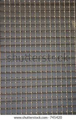Closeup of a wire mesh screen.