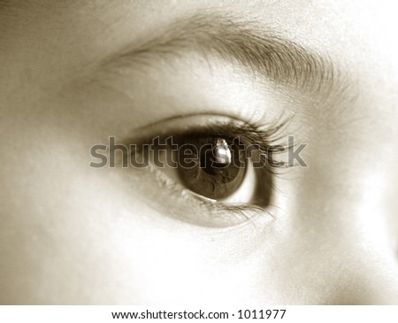 Big eye in sephia effect