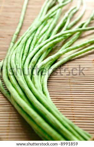 Longbean, a traditional crunchy Asian vegetable which could be served raw  or as a quick stirfry.