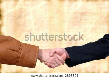 Handshake, business deal. Communication, commerce, corporate concept.