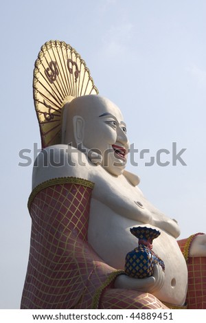 Big Laughing Buddha Statue in Wat Plai Laem, Koh Samui, Thailand