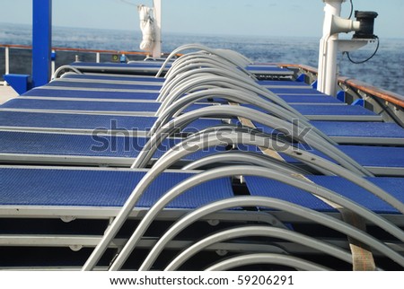 stock pictures of chairs used on the deck of a cruise ship