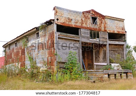 Abandoned old grocery store in Gibsland Louisiana