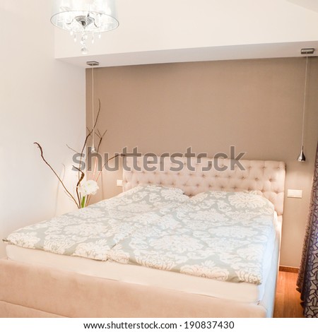 Cozy family bedroom interior - double bed