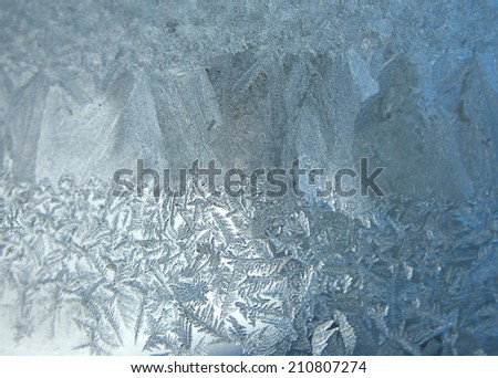 This is frosty pattern on glass winter window