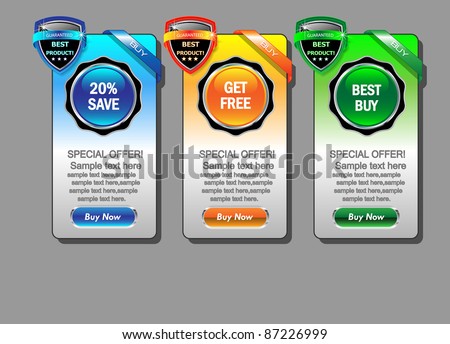 Web banner set.Vector illustration