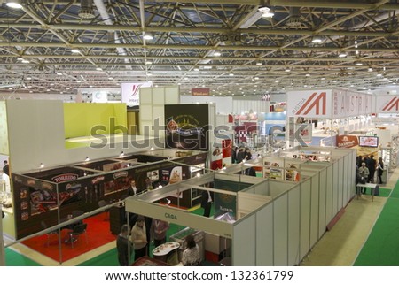 MOSCOW-FEBRUARY 11: The view from the heights to the International Exhibition PRODEXPO on February 11, 2013 in Moscow