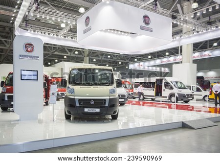 MOSCOW, SEPTEMBER 12: Light Commercial Vehicles FIAT at the International Exhibition COMTRANS on September 12, 2013 in Moscow