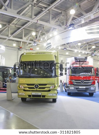 MOSCOW- SEPTEMBER 12, 2013: Car of the German company Mercedes at the International Fair COMTRANS