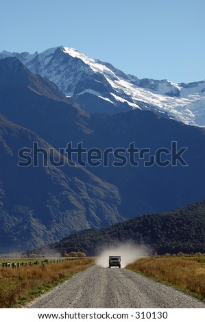 Truck on Country Mountain Road