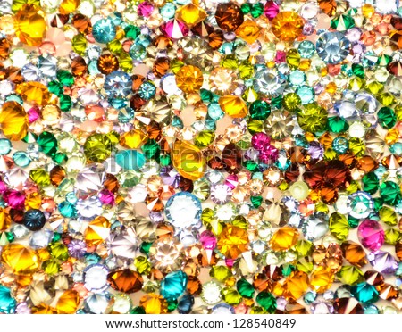 Multicolored crystals background