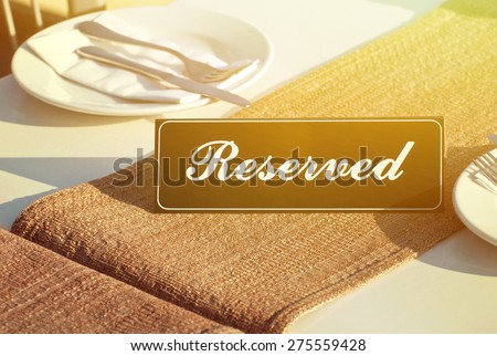 Restaurant reservation concept