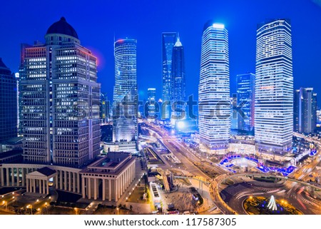 Shanghai Skyline at night,shanghai,china