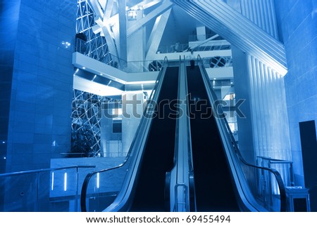 Modern architecture interior elevator