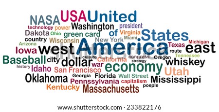 United States of America tag cloud