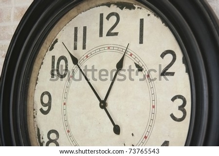 Retro Wall Clock Detail Stock Photo 73765543 : Shutterstock