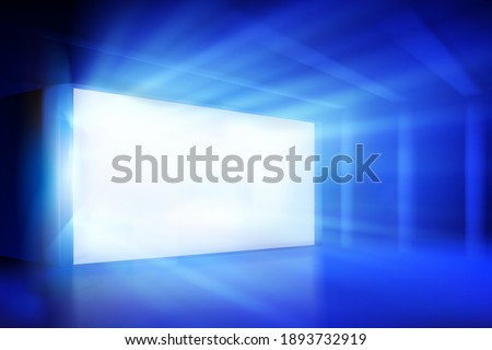 Free space for product display or advertising. Computer or tablet display. Projection screens on the stage. Vector illustration.