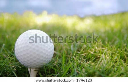 Golf ball and sky