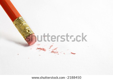 Pencil Erasing A Mistake Stock Photo 2188450 : Shutterstock