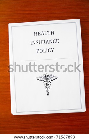 a health insurance policy, from above