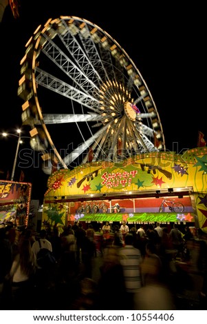 Los Angeles County Fair, Los Angeles, CA Sept 23rd, 2007:  Ferris Wheel with fair goers at the Los Angeles County Fair