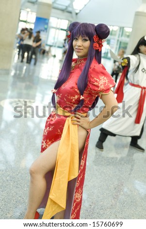 LOS ANGELES - JULY 5: An anime fan portrays \'Ranma\' at the Anime Expo 2008 at the Los Angeles Convention Center July 5, 2008 in Los Angeles, CA.