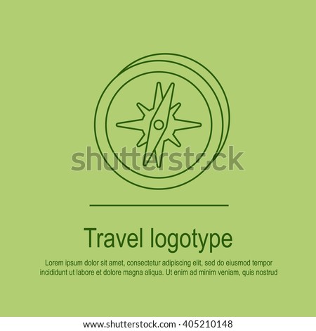 Perfect volume linear design icon or logotype of camping topic. Cool for apps, button, cards, logotype and identity. Cool volume compass for trip or hike