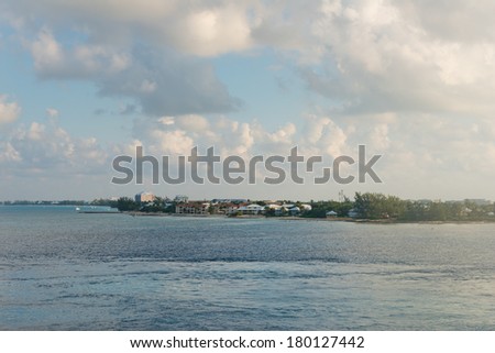 Resorts and homes along the shore, Grand Cayman