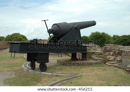Civil war cannon, Fort Pulaski, Savannah, Georgia