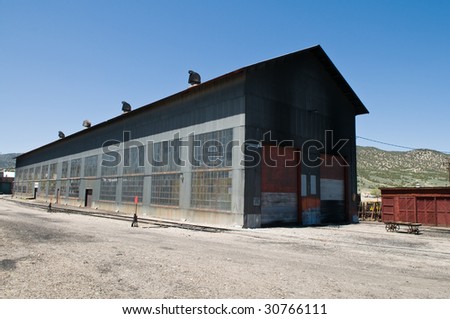 Railroad train yard maintenance building, Ely, Nevada
