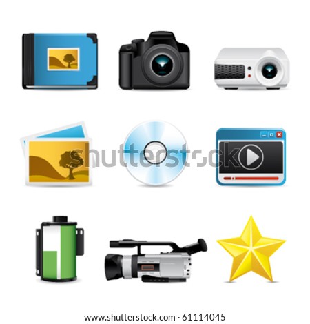 photo video premium icons