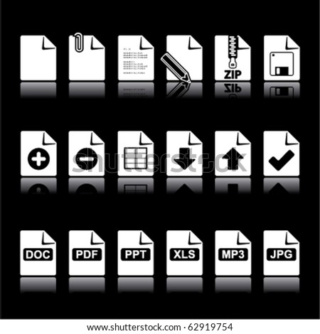 document icons on black