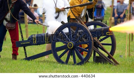 Cannon being fired