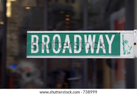 Broadway street sign, manhattan, new york, America, usa