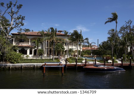 Luxury house on millionaires row new river, known as the isles fort Lauderdale florida America usa taken in march 2006
