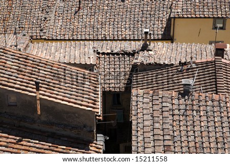 roof tops of castellina in chianti tuscany italy europe
