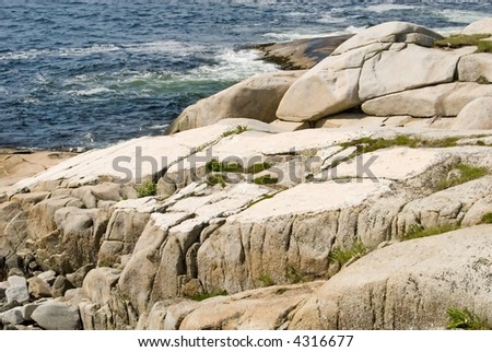 The rocky Atlantic coast near Halifax, Nova Scotia, Canada.
