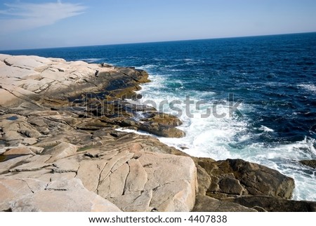 The rugged Atlantic coast, near Peggy\'s Cove, Nova Scotia, Canada.