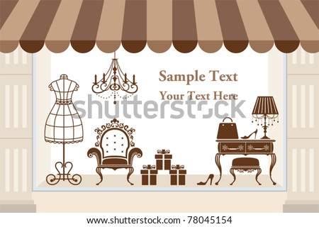 Window display. Illustration vector