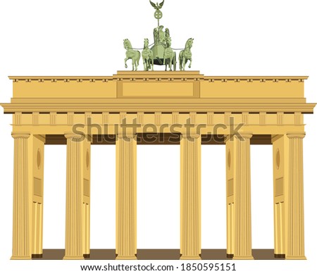 The Brandenburg Gate located in Pariser Platz in the city of Berlin, Germany