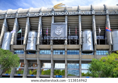 MADRID, SPAIN-AUGUST 25:Santiago Bernabeu Stadium of Real Madrid on August 25, 2012 in Madrid, Spain. Real Madrid C.F. was established in 1902. It is the best club of XX century according to FIFA.