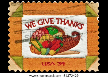 UNITED STATES - CIRCA 1980\'s : A stamp printed in United States. Thanksgiving Issue. United States - CIRCA 1980\'s
