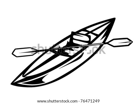 Canoe Vector Illustration - 76471249 : Shutterstock