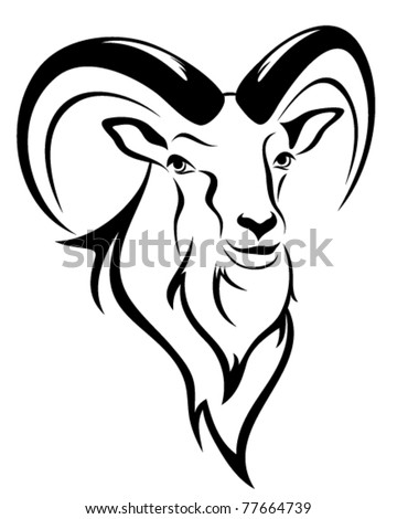 Mountain Goat Vector Illustration - 77664739 : Shutterstock