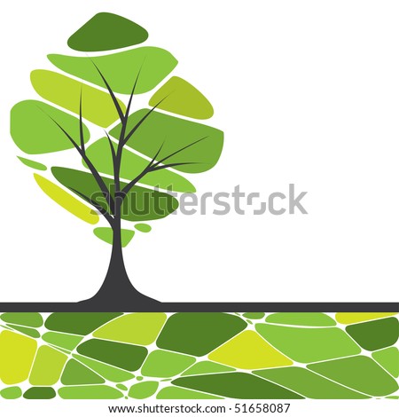 Abstract tree. vector illustration