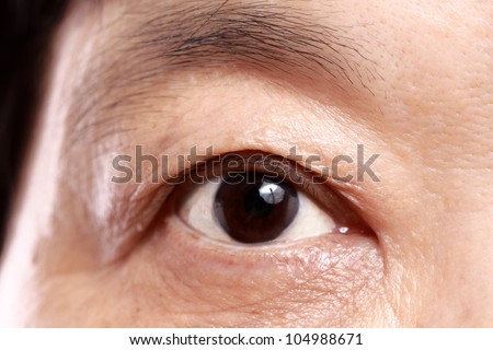 Close up of old womans eye